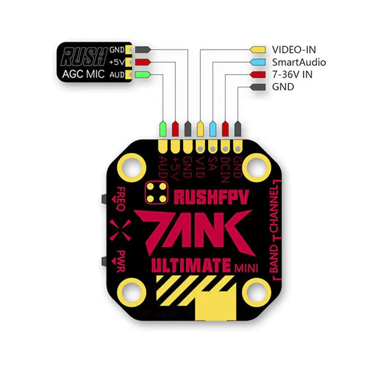 RUSH TANK Ultimate MINI VTX, GNDL VIDEO-IN RUShI +svi SmartAudio