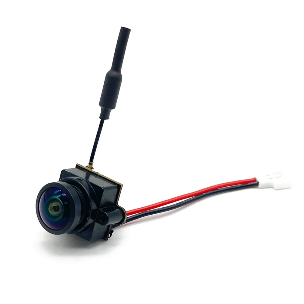 جهاز إرسال RXCRC 5.8G FPV 48CH 25mW VTX-CAM مع كاميرا 1000TVL 180 درجة AIO لأجزاء طائرة السباق بدون طيار FPV الداخلية RC 18 the intuitive button for frequency control ensures easy adjustments on the go