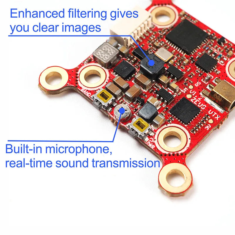 HGLRC Zeus VTX, Built-in microphone, real-time sound transmission gives you clear images 00 2 %