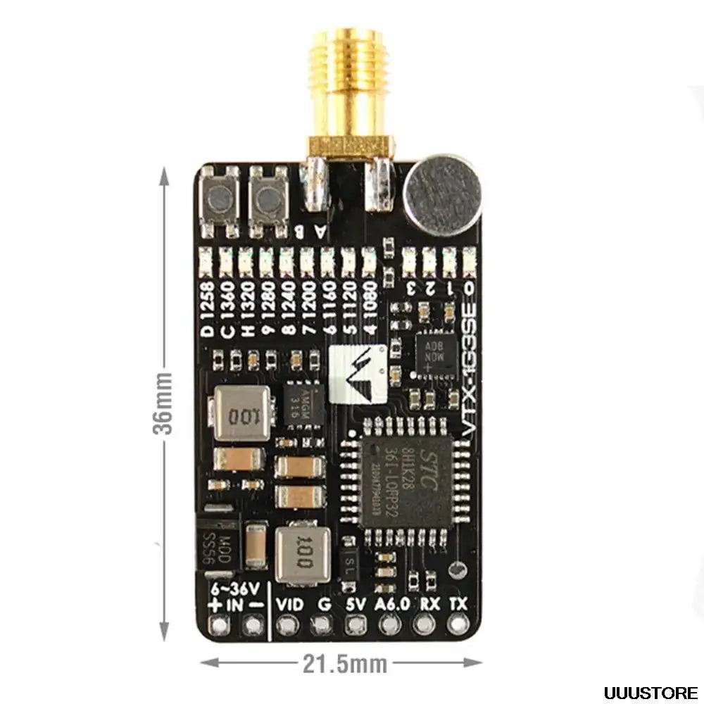 Matek System VTX, Frequency LED blinks Press the button-B to select the frequency (only 1258