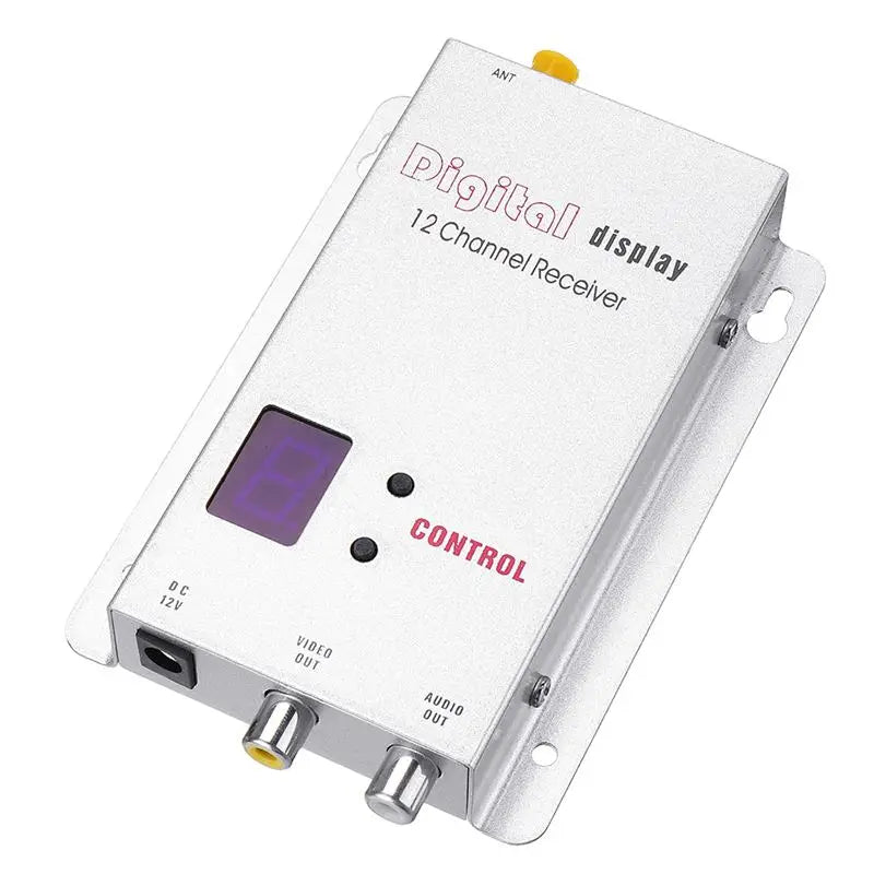 1.2G 200mW Transmitter, 12 12v QU1 Digitall Channel Receiver display CONTROL Wioeo