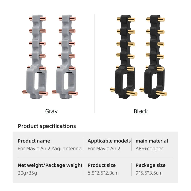 5.8GHz Yagi Antenna, Gray Black Product specifications Product name Applicable models main material For Mavic Air 2 Y