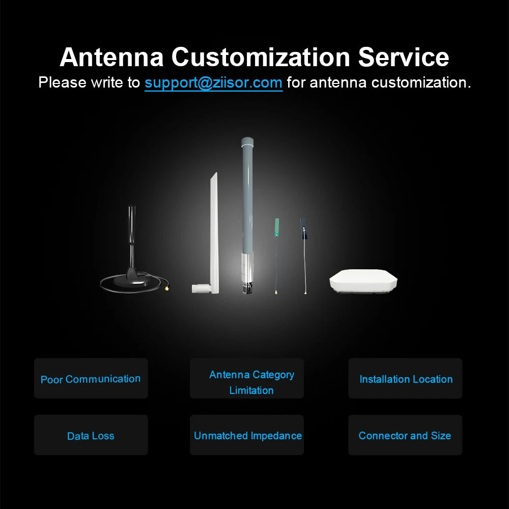5pcs 2.4 GHz Wifi Antenna, Please write to support@ziisor com for antenna customization_ 1 Poor Communication Anten