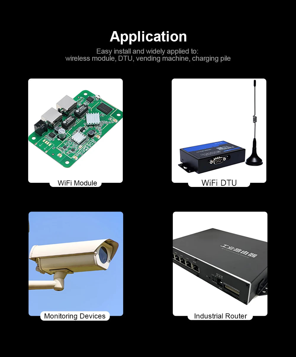 868 MHz Lora Antenna, Application Easy install and widely applied to: wireless module; DTU, vending machine, charging