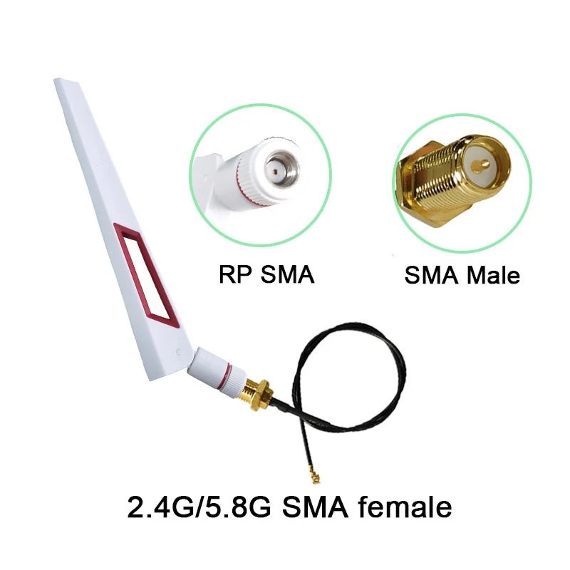 eoth 2.4G wifi Antenna, RP SMA SMA Male 2.46/5.8G SMA