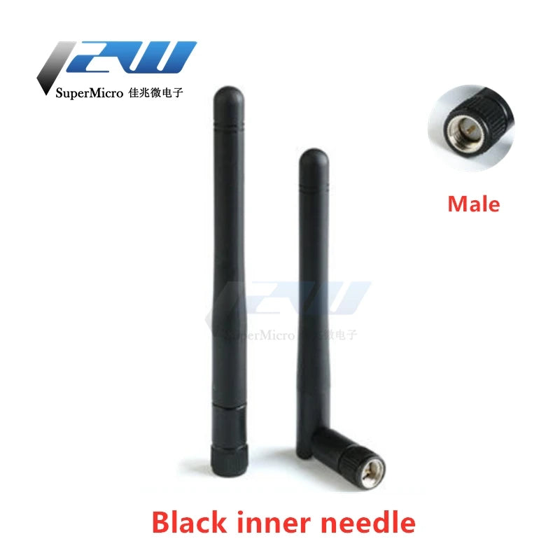هوائي جوي 2.4 جيجا هرتز 3dBi WiFi 2.4 جيجا، SMA-KY، راوتر لاسلكي ذكر + 17 سم PCI U.FL IPX إلى SMA-KY، ESP8266 ESP32 كابل ضفيرة ذكر 8 SuperMicro #Jb@#F Male FMicto 6W ; Black