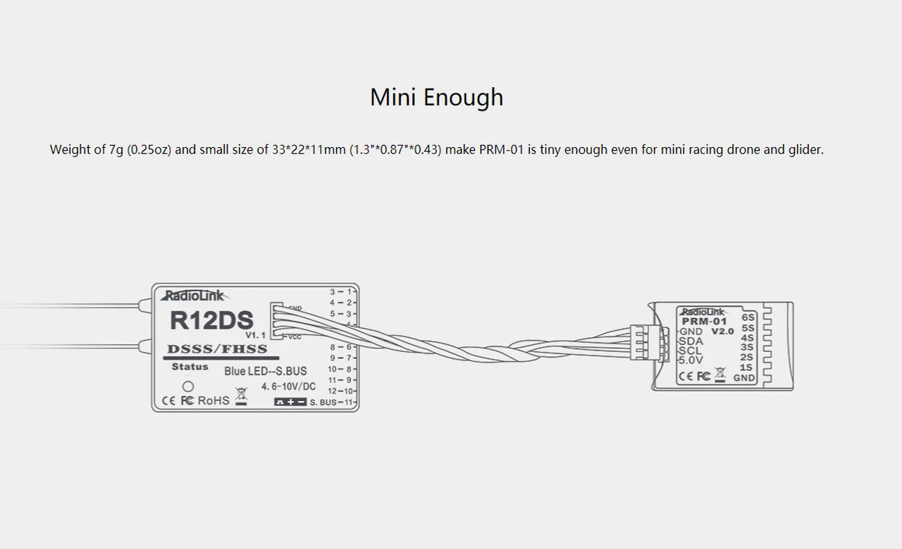 Mini Enough Weight of 7g (0.2502) and small size of 33*22*