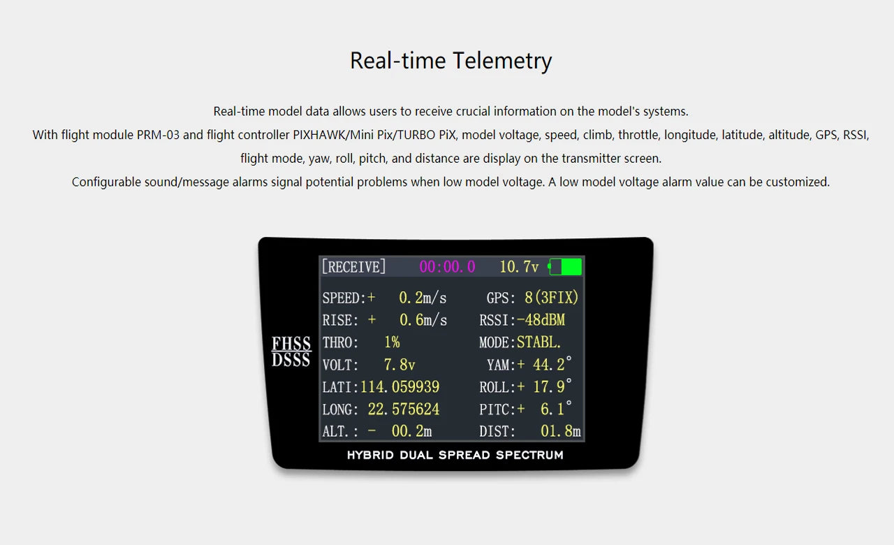 Configurable sound/message alarms signal potential problems when low model voltage . 