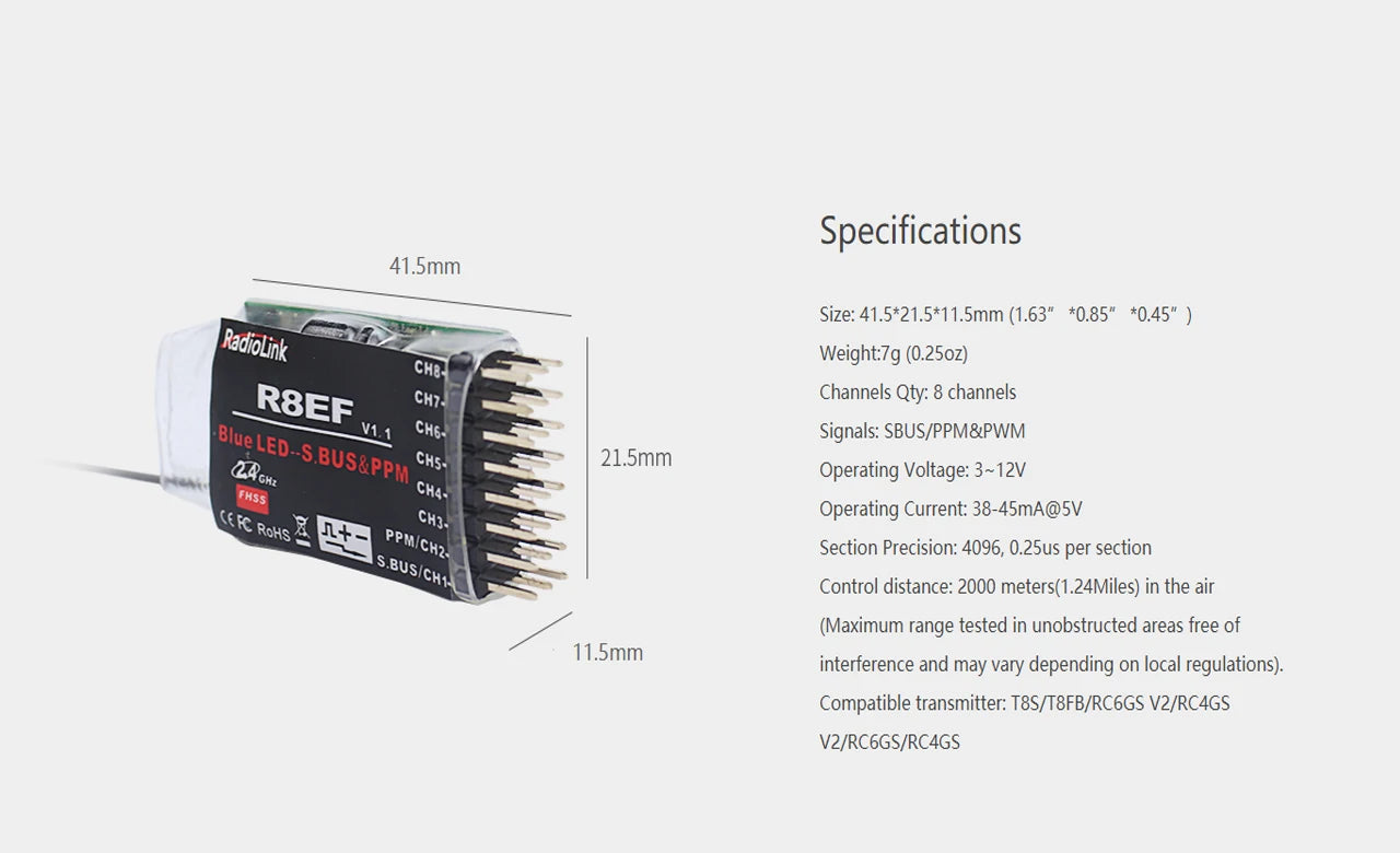 Specifications 41.Smm Size: 41.5*21.5*11.Smm (1.