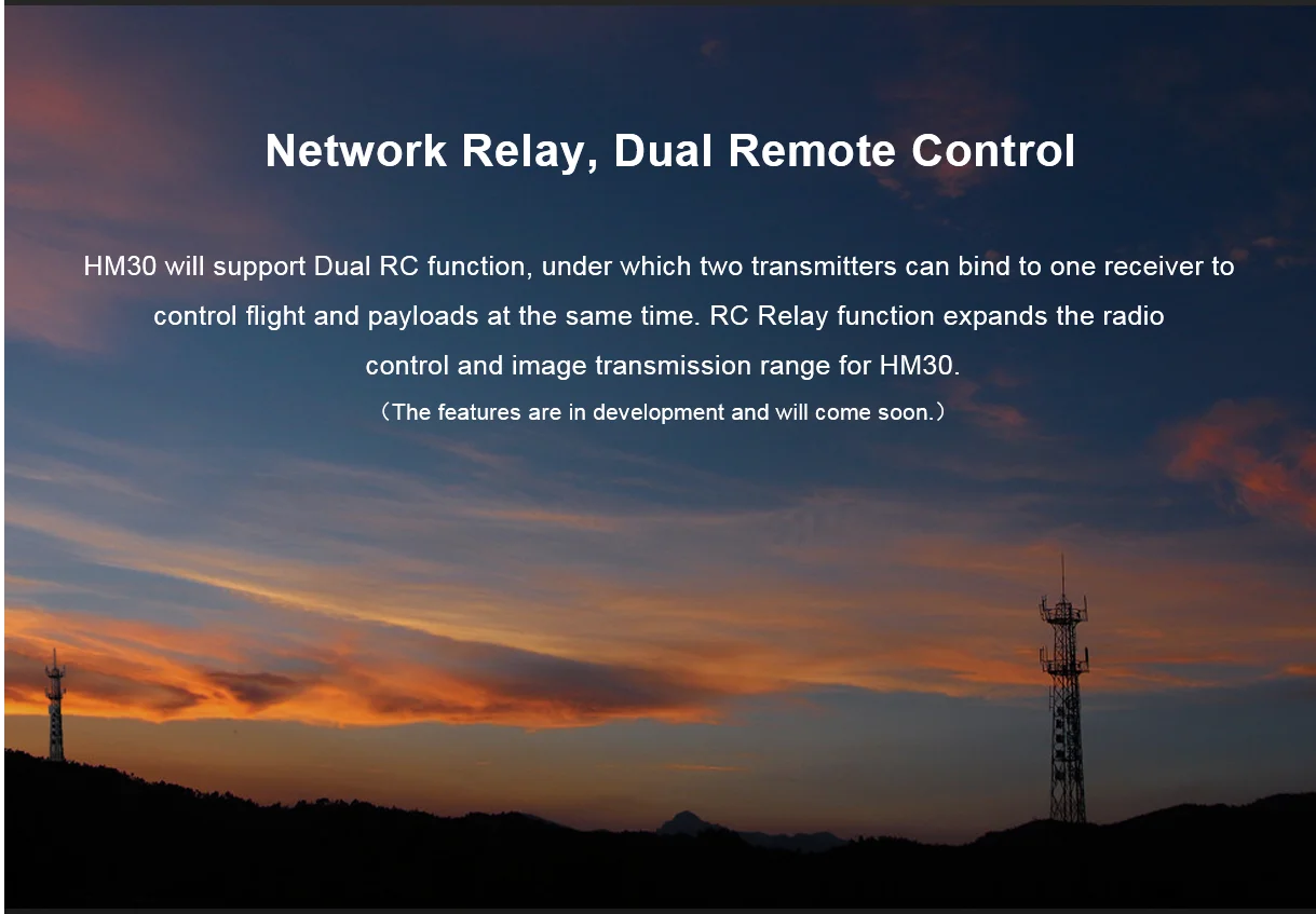 SIYI HM30 Transmitter, Network Relay, Dual Remote Control HM3O will support Dual RC function .