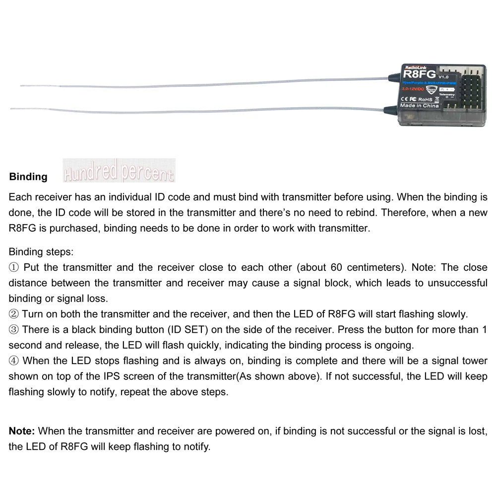 RadioLink R8FG 2.4GHz 8