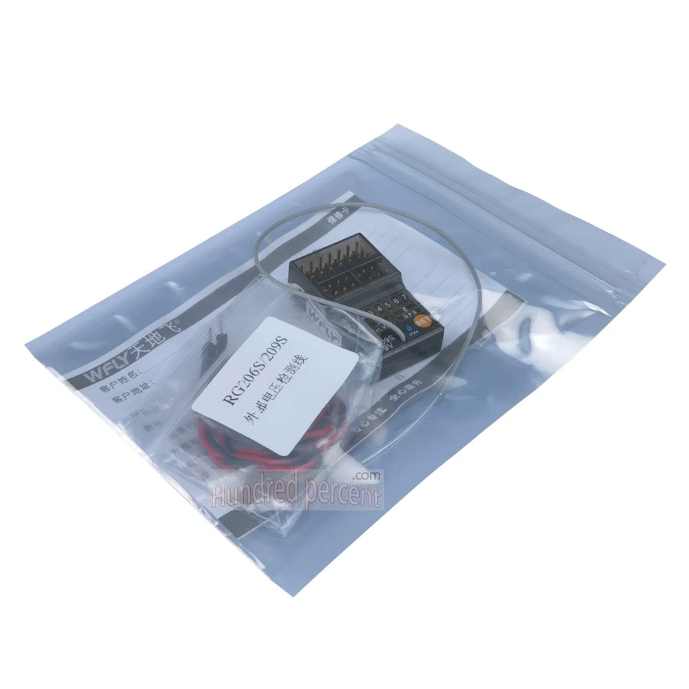جهاز استقبال WFLY RC RG209S RG206S-صغير RX RC 9CH PWM لجهاز إرسال 6CH X9 RC راديو SG01 وحدة GPS RC قوارب السيارات الدبابات الروبوت 17 RG206S Receiver 1 x voltage inspection wire . RG209S