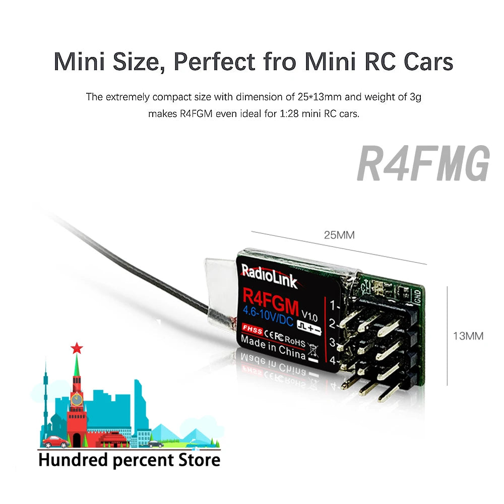 Radiolink 2.4GHz 6CH Receiver, RAFGM 46-1OVIDC V1o uta FhSS 