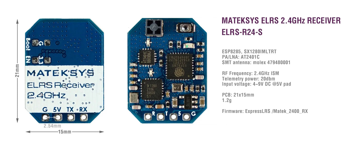 MATEK ELRS-R24-S, ESP8285 , SX128OIMLTRT PAJLNA: