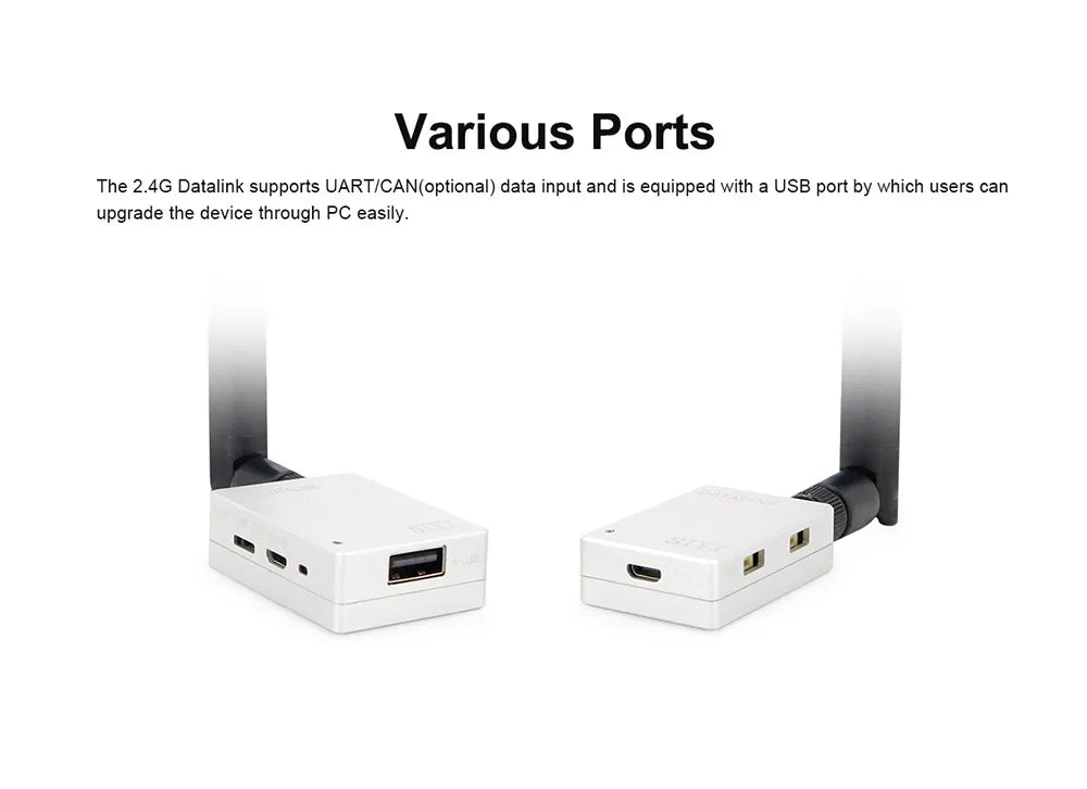 CUAV SY 2.4G Telemetry, Various Ports The 2.4G Datalink supports UARTICAN(optional)