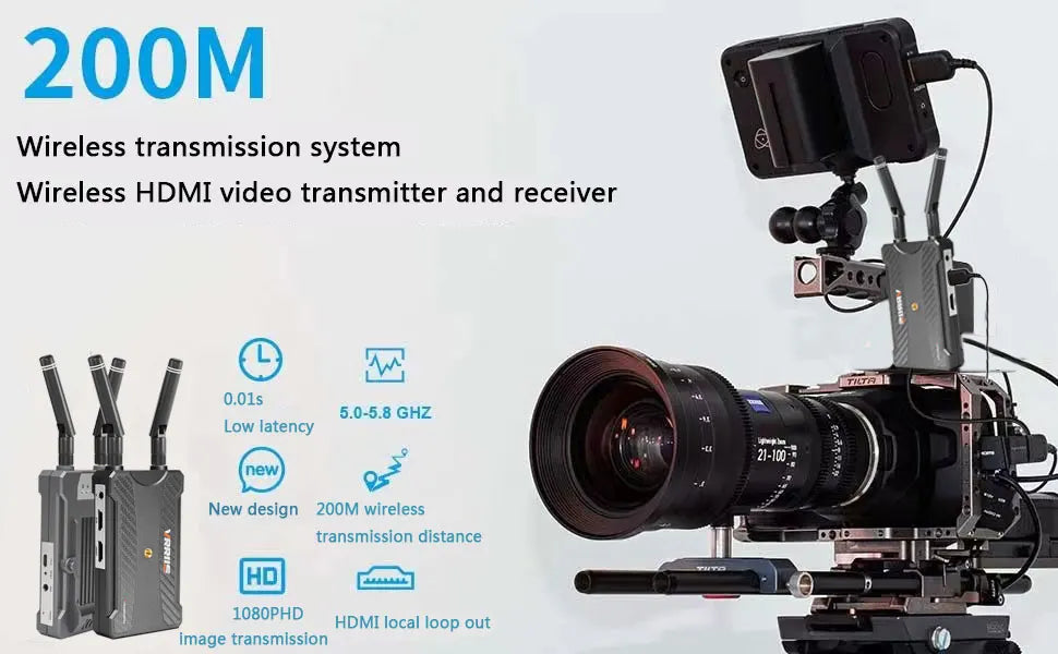 5.8Ghz HDMI Transmitter, Wireless HDMI video transmitter and receiver 0,01s 5.0-5.8 GHZ Low late