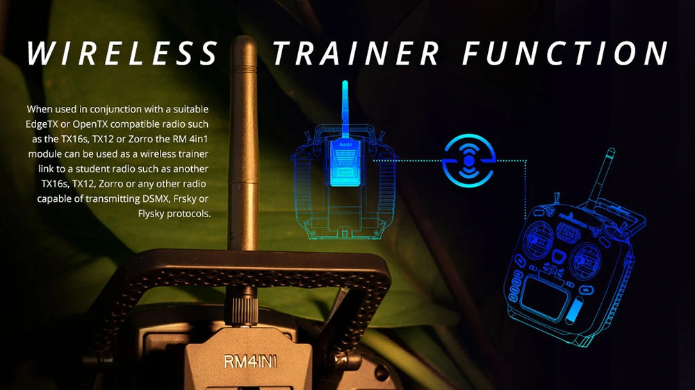 RM4in1 module can be used as wireless trainer link to student . can be