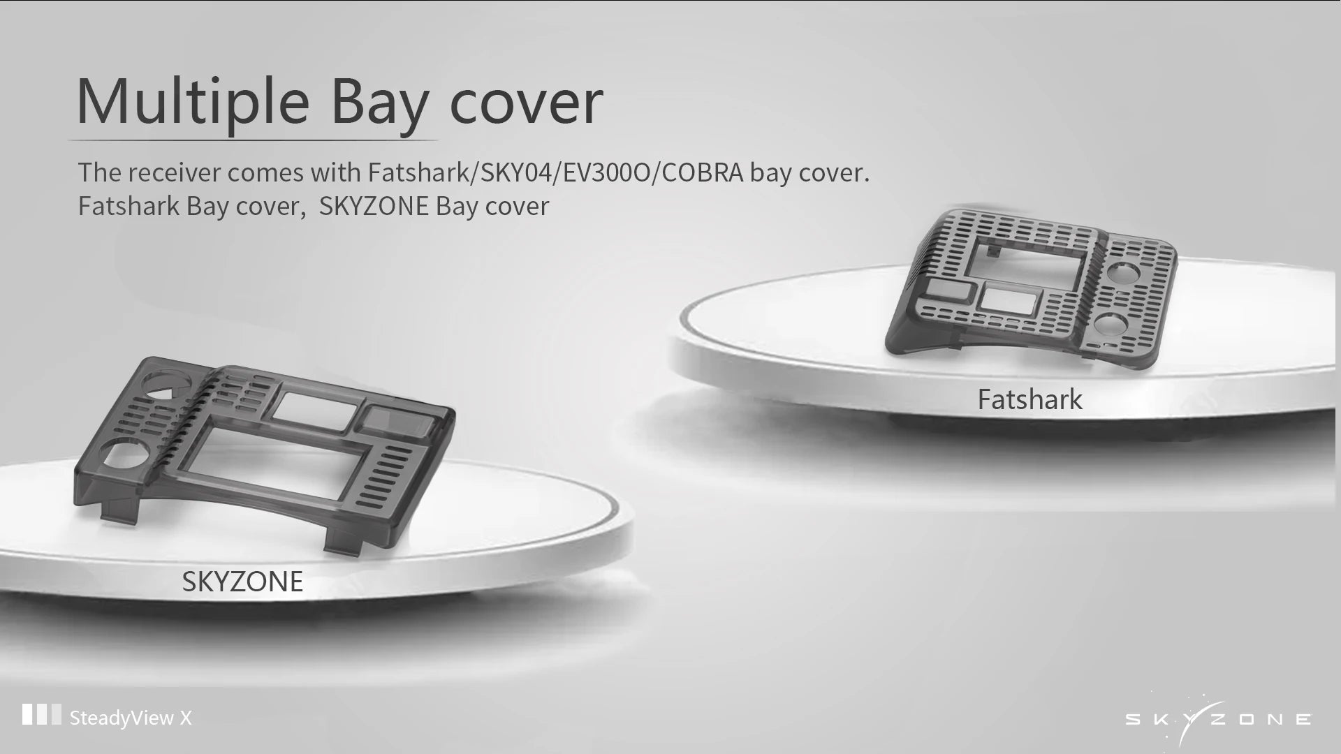 SKYZONE SteadyView X, multiple Bay cover The receiver comes with Fatshark/SKYOA/EV3O