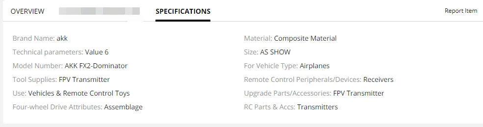 AKK FX2-Dominator VTX, AKK FX2-Dominator For Vehicle Type: Airplanes Tool Supplies: