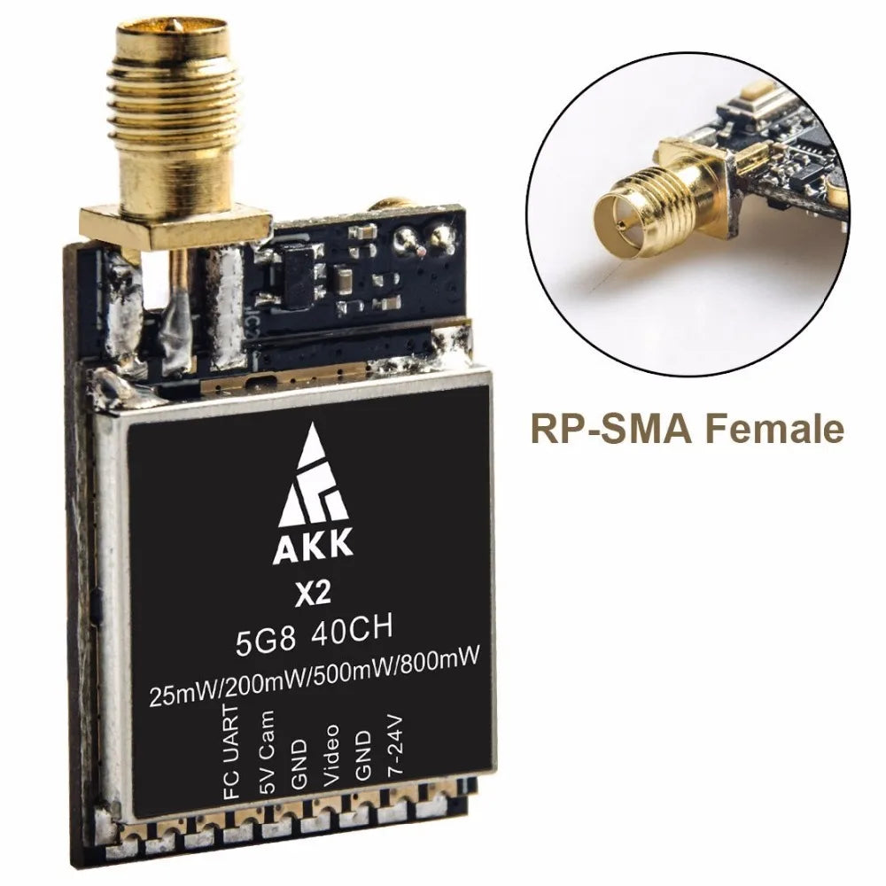 AKK X2P/X2 5.8Ghz 40CH VTX, AKK X2P/X2