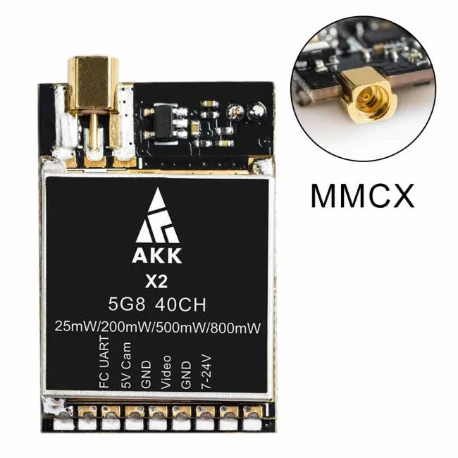 AKK X2P/X2 5.8Ghz 40CH VTX, MMCX AKK X2 568 4OCH 25mWIZOOm