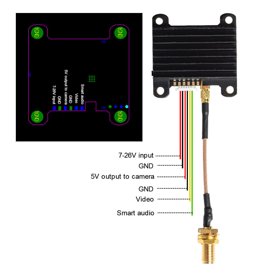 AKK Race Ranger 1W 5.8G VTX (US Version) 2-6