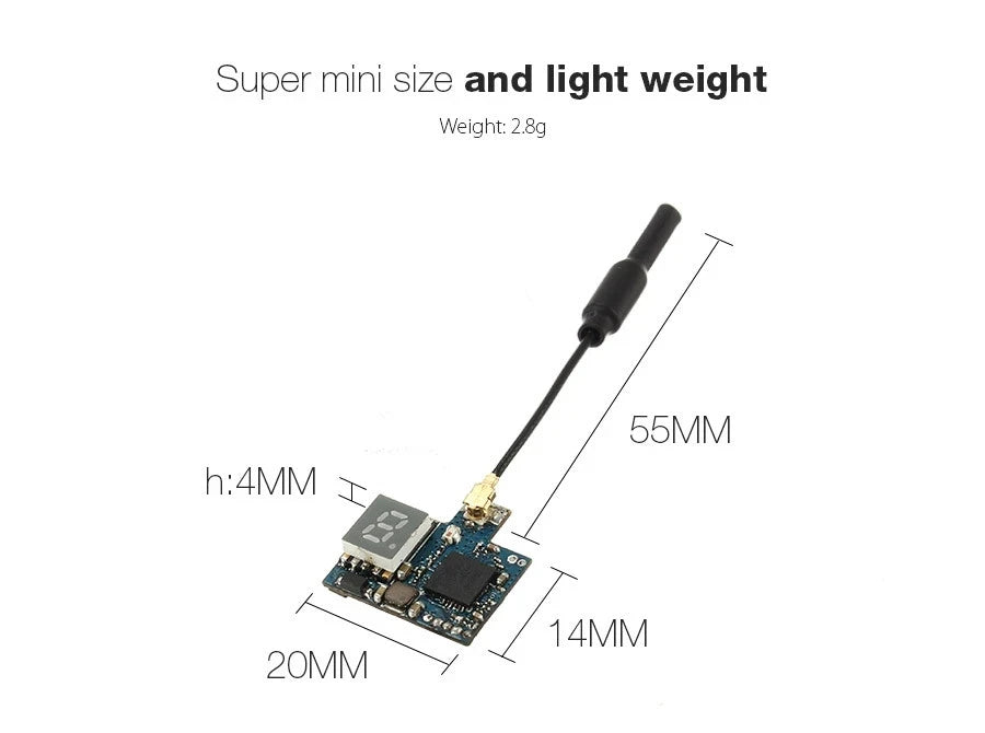 AKK VX171 VTX, Super mini size and light weight Weight: 2.8g 55MM h,4MM 4