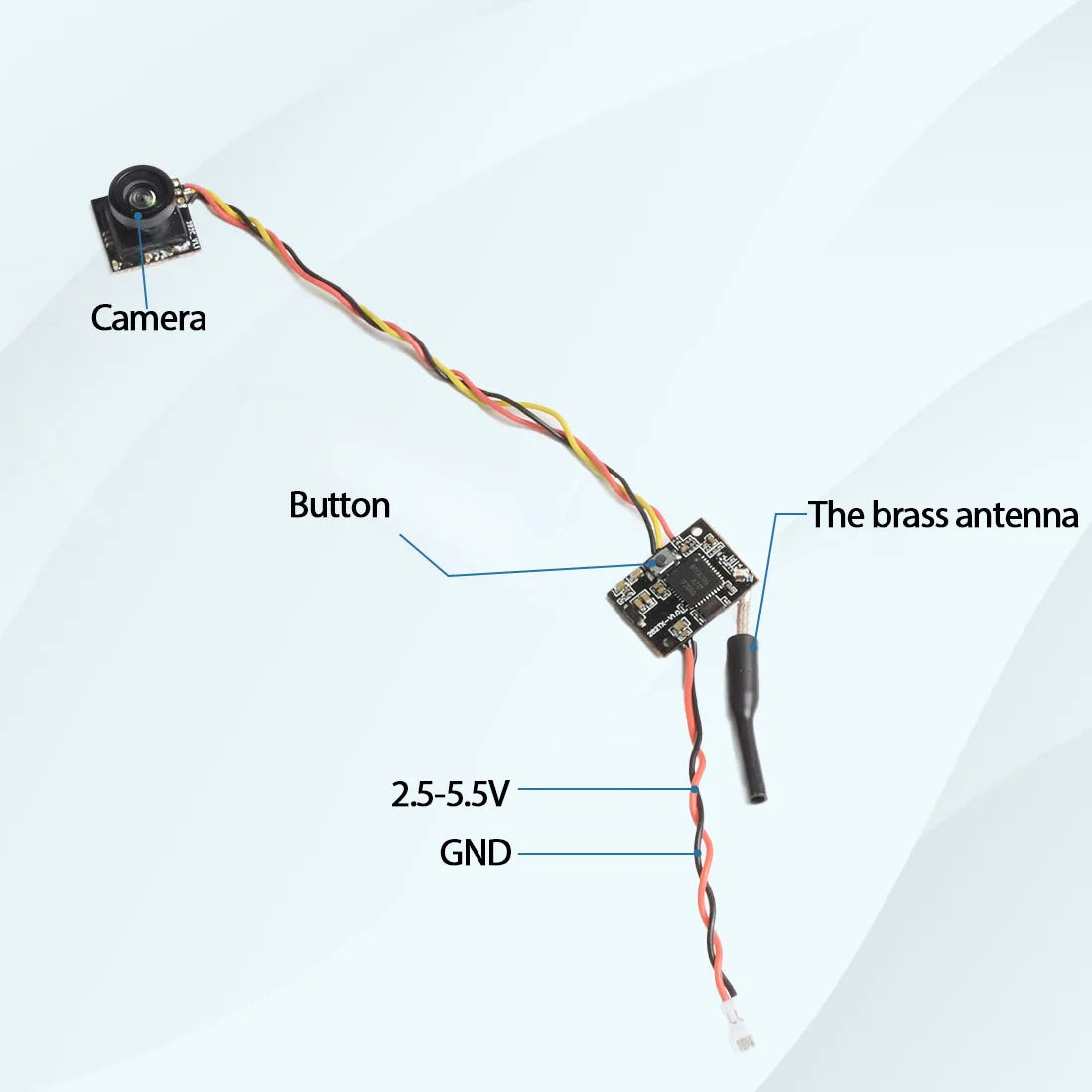 AKK A282 VTX, Brass Antenna 2.5-5.5V GND
