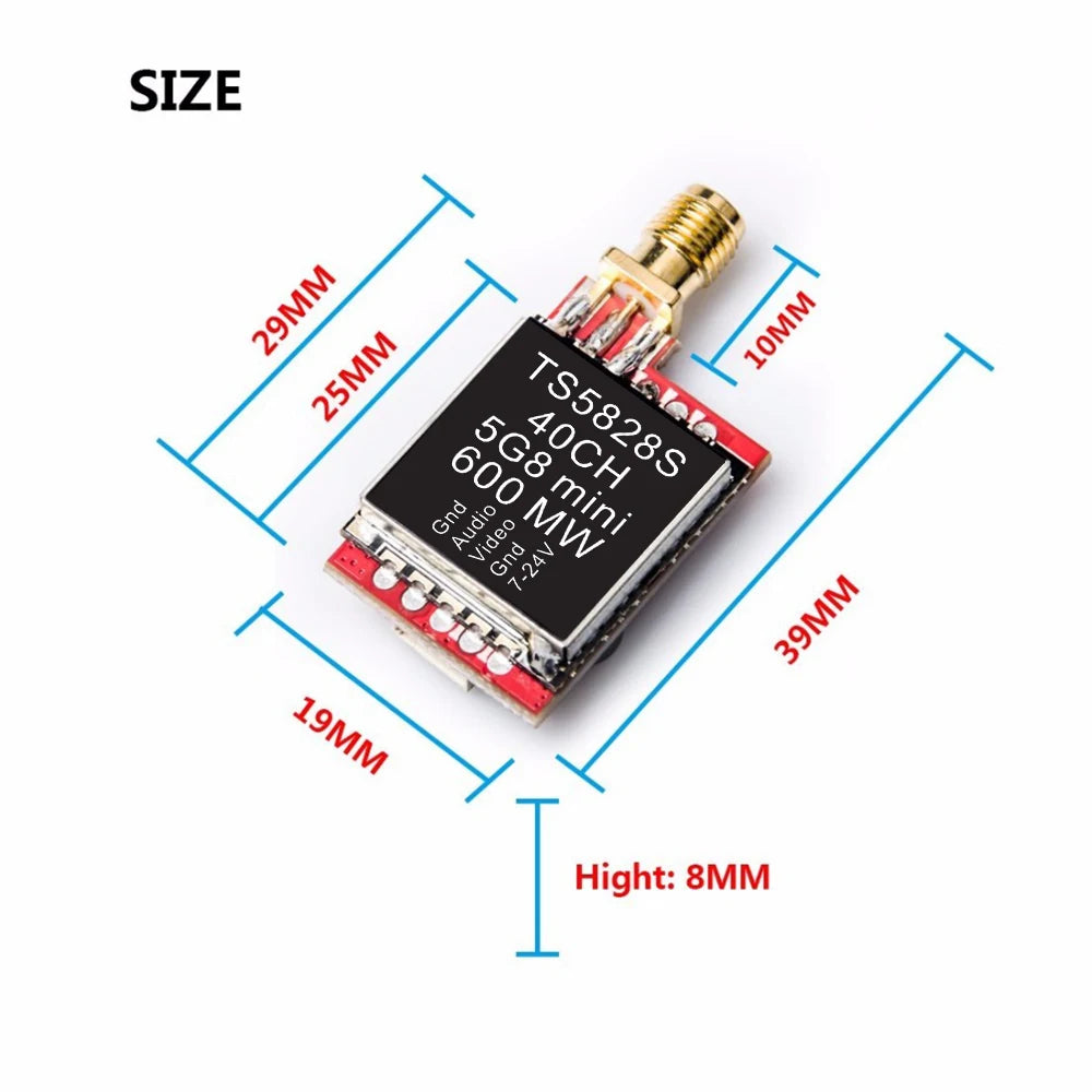 AKK TS5823L/TS5828L VTX, small size and light weight,easy to change CH,32channels: Cover A, B