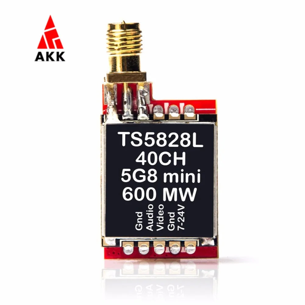 AKK TS5823L/TS5828L VTX, TS5828 Transmitter 1 x Antenna 3 x Connect Cable
