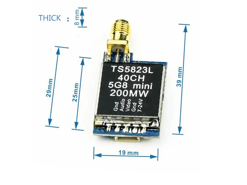 AKK TS5823L/TS5828L VTX, small size and light weight,easy to change CH,32channels: Cover A, B