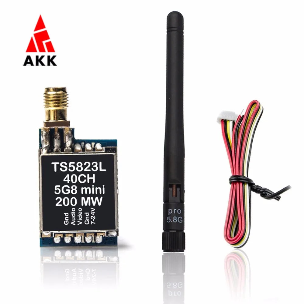 AKK TS5823L/TS5828L VTX, Specification: Output Impedance: 50 Ohm Video Format: NTSC/
