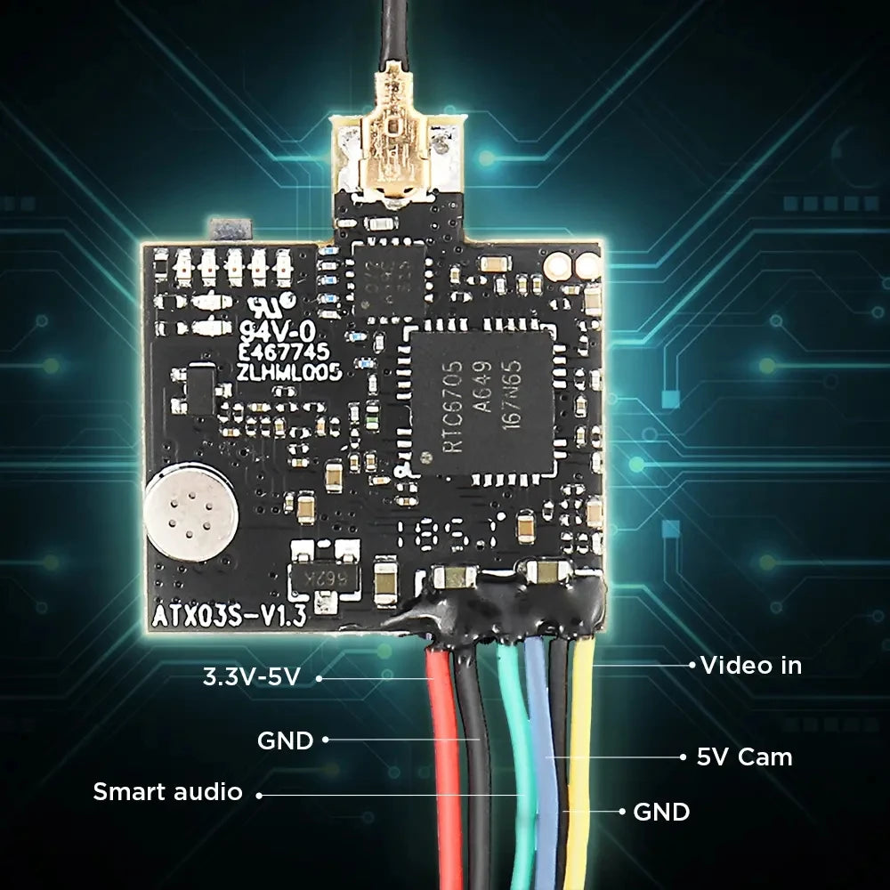 2PCS AKK Eachine AX03 VTX, ZLHMLOOS 072 94 AtXOJS-V1j 
