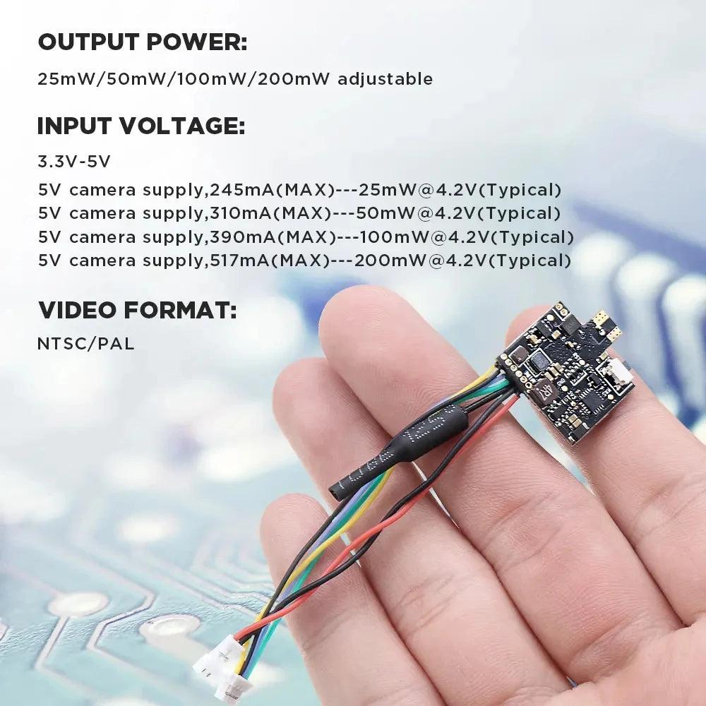 2PCS AKK Eachine AX03 VTX, 3.3V-SV 5V camera supply,24SmA(MAX)---