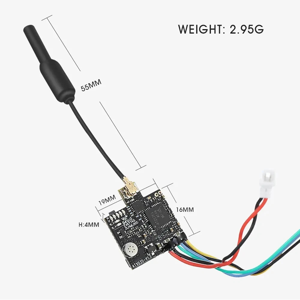 2PCS AKK Eachine AX03 VTX, WEIGHT: 2.956 16MM H:AMM 88 55MM 19MM I