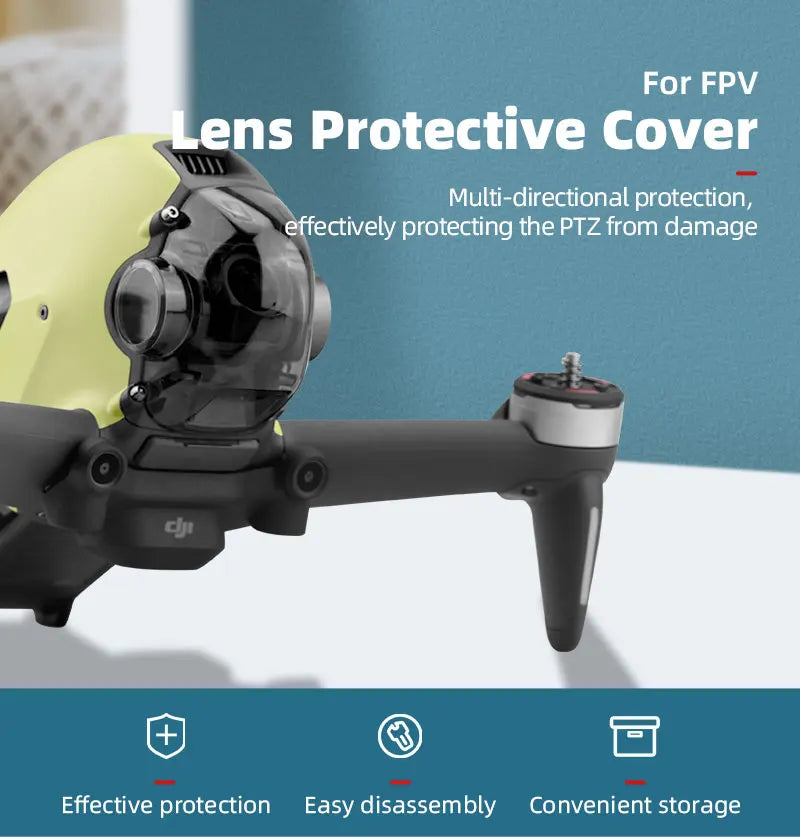 Quick-Release Lens Cap For DJI FPV Combo Drone, FPV Lens Protective Cover Multi-directional protection, ffectively protecting the P
