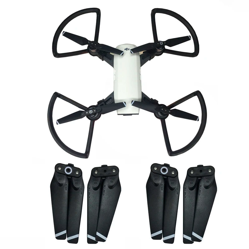 4 قطعة 4730F المروحة معدات الحماية ل DJI شرارة الطائرة بدون طيار الإفراج السريع شفرة الوفير واقية أجزاء استبدال أطقم 4730 الجناح 9 4pcs 4730F Propeller, when hit by a wall, tree or whatever, your device will always keep balanced .