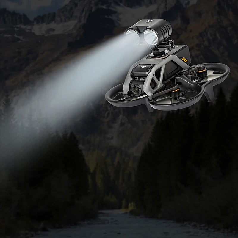 ضوء البحث لـ DJI Avata - ملحق ضوء الطيران الليلي ضوء المصباح الكشاف Avata FPV ملحقات الطائرة بدون طيار 8 Search Light For DJI Avata, light weight compact net weight only 50G, does not increase the fuselage load . does