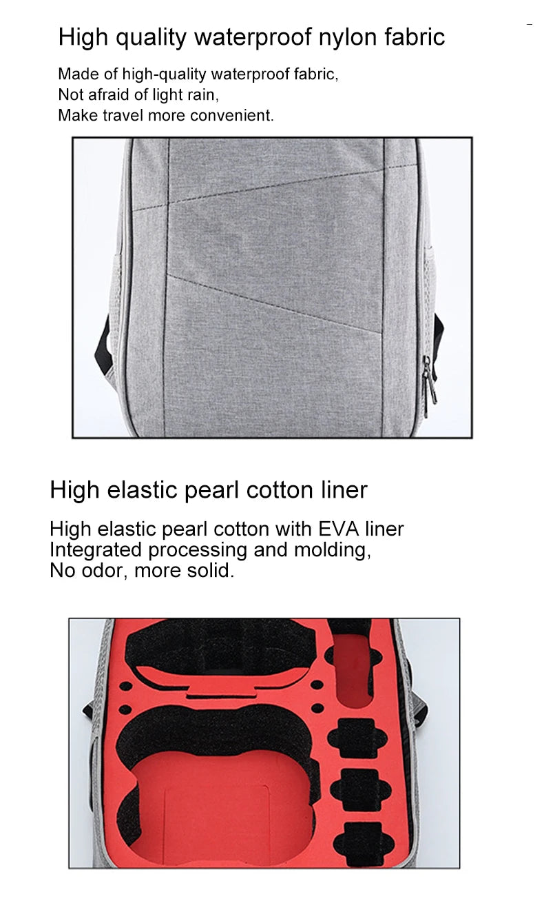 حقيبة ظهر DJI Avata - حقيبة تخزين نظارات الطيران لحقيبة تخزين التحكم عن بعد DJI Avata 21 For DJI Avata Backpack, high quality waterproof nylon fabric Made of high-quality waterproof fabric . High elastic pearl cotton with