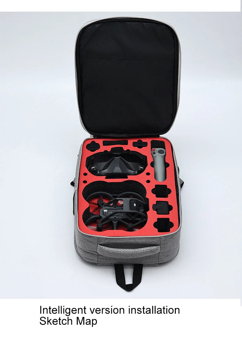 حقيبة ظهر DJI Avata - حقيبة تخزين نظارات الطيران لحقيبة تخزين التحكم عن بعد DJI Avata 27 For DJI Avata Backpack, Intelligent version installation Sketch