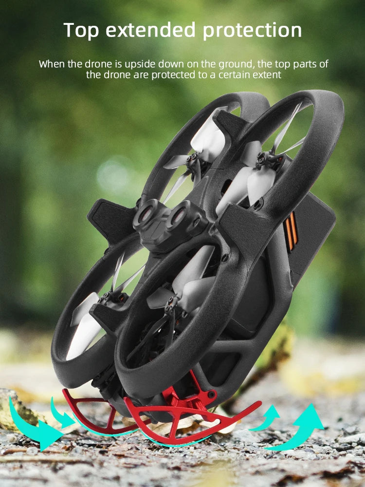 Gimbal Camera Anti-collision Bar for DJI Avata Combo Drone, top extended protection When drone is upside down on the ground, the top parts of the drone are