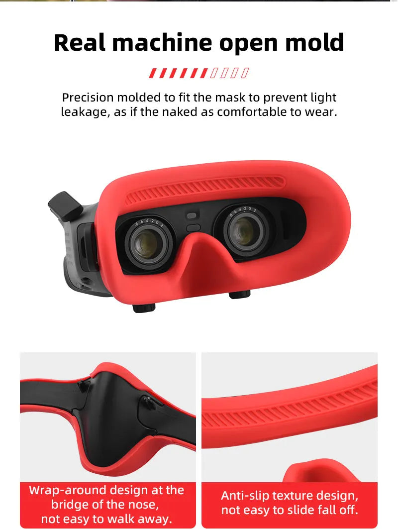Comfortable Sponge Mask for DJI  AVATA Goggles 2, real machine open mold molded to fit the mask to prevent light leakage . wrap-