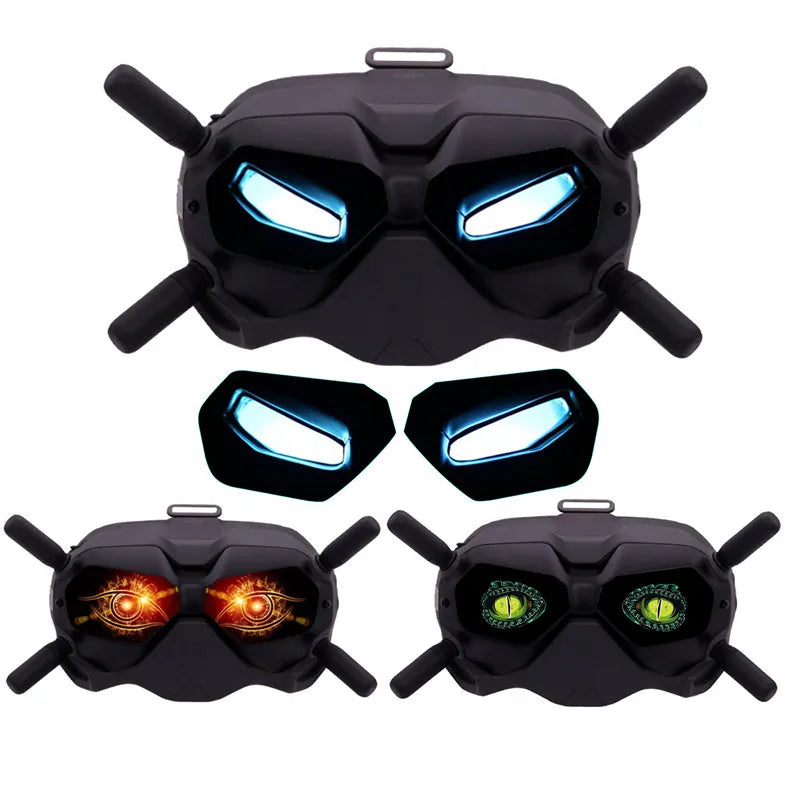 PVC Big Eyes Skin Stickers for DJI Goggles V2, Skin Stickers for DJI Goggles V2 APP Supported languages :
