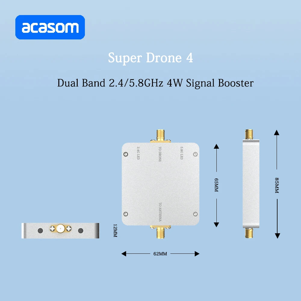 2.4G 5.8G Dual Band Signal Amplifier, it works by amplifying the signals that are transmitted and received by wireless devices . router