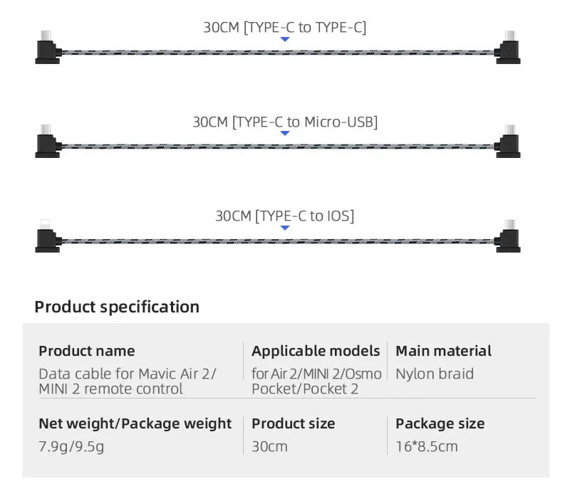 3OCM [TYPE-C to Micro-USB] 30cm [TY