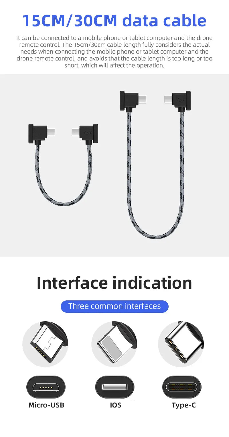 1Scm/30cm data cable can be connected to a mobile phone or
