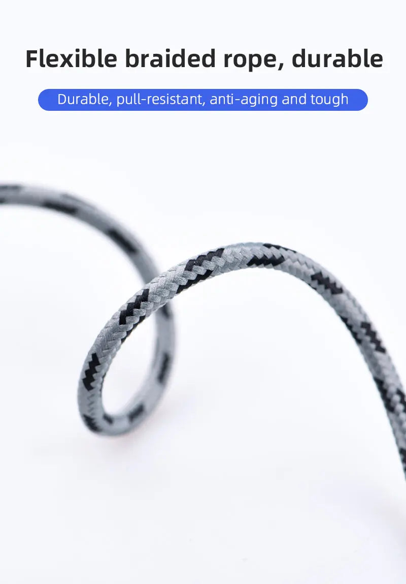 Flexible braided rope, durable Durable, pull-resistant, anti-aging and