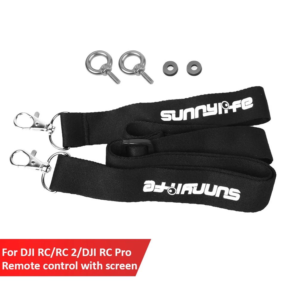 حبل قصير لوحدة التحكم الذكية DJI RC/RC 2/RC Pro/Smart - حزام رقبة قابل للتعديل لـ Mini 3 Pro/Air 2/Air 2S/Mavic 3 Pro/Air 3/Mini 4 Pro 27 Lanyard For DJI RC/RC 2/RC Pro/Smart Controller, Lanyard For DJI RC/RC