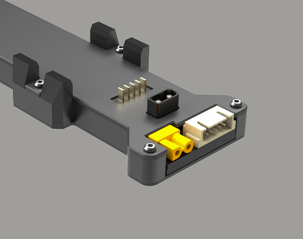 the Defender25 comes with a stock 4S 550mAh