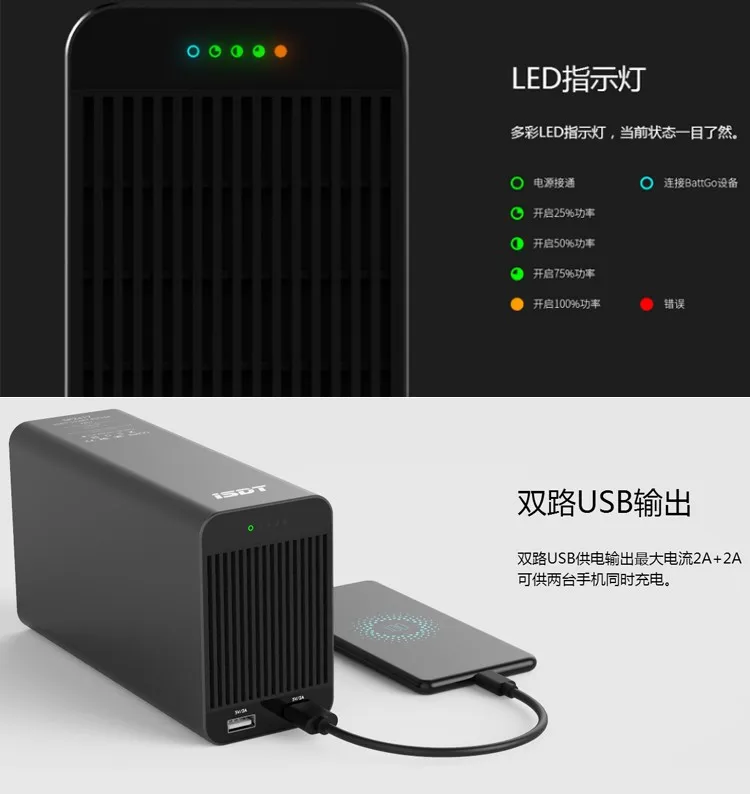 ISDT SP2417 - 400W/SP2433 800W طاقة تحكم ذكية مع شحن USB LED لموديلات RC بطارية الطائرة بدون طيار 7 3